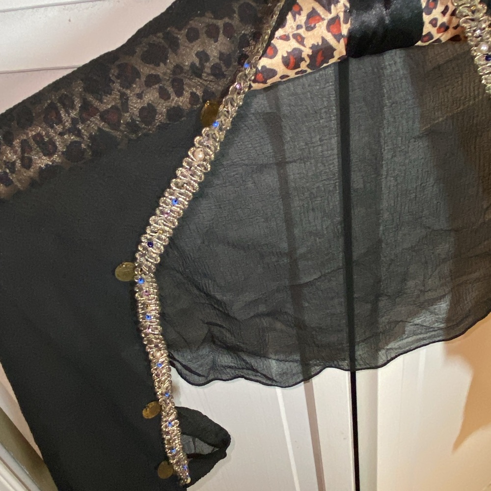 Vintage Elegant Black Sheer Women's Top